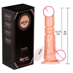 Dương vật giả Muha rung thụt xoay làm ấm dính tường