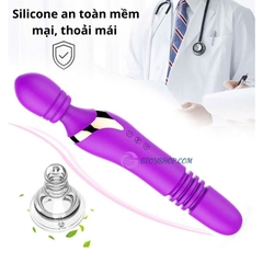 Máy Massage Điểm G Kèm Dương Vật Giả Thụt Phát Nhiệt