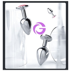 Phích cắm hậu môn INOX đính đá size 70x27mm