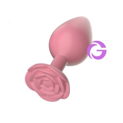 Phích Cắm Hậu Môn Silicone hoa hồng