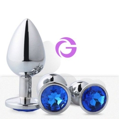 Combo 3 Plug Hậu Môn Đính Đá Quý Kim Cương INOX