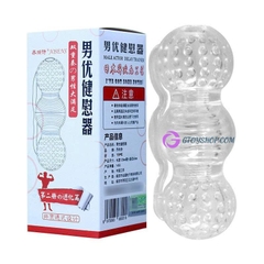 Cốc thủ dâm nam silicon trong suốt hỗ trợ tập luyện kéo dài thời gian