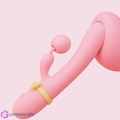 Gậy Mizzzee tai thỏ rung kép làm ấm thông minh