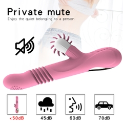 Gậy massage điểm G Rung Thụt Kèm Lưỡi Liếm Tỏa Nhiệt