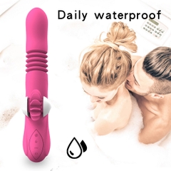 Gậy massage điểm G Rung Thụt Kèm Lưỡi Liếm Tỏa Nhiệt