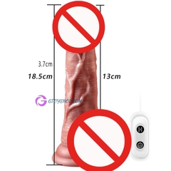Dương vật giả Muha rung xoay dính tường 18,5 cm