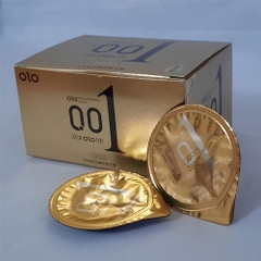 Bao cao su siêu mỏng OLO Feel Ultrathin 0,01mm hộp vàng 10 cái