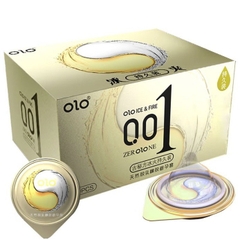 Bao cao su siêu mỏng OLO Feel Ultrathin 0,01mm hộp vàng 10 cái