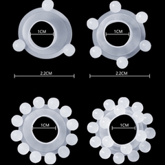Vòng đeo đầu cậu nhỏ silicon 3 bi lông mi