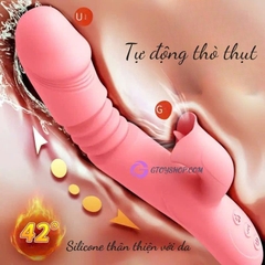 Dương vật giả rung hai đầu thụt làm ấm