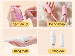 Trứng rung thụt hai đầu ROSELEX điều khiển qua ứng dụng