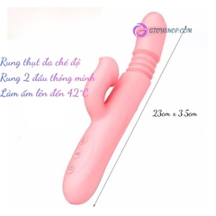 Dương vật giả rung hai đầu thụt làm ấm