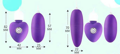 Trứng rung tình yêu Mizzee Purple 2 đầu