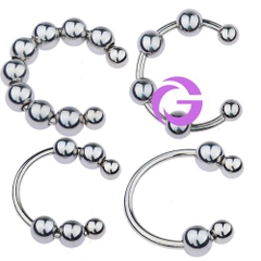 Vòng đeo inox 6 bi cho đầu cậu nhỏ thiết kế hở