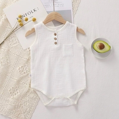 Bodysuit Đũi 3 Cúc Mỏng Mát Mùa Hè Cho Bé