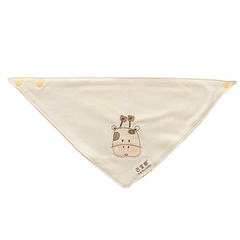 Khăn Yếm Tam Giác 2 Cúc Bấm Họa Tiết Đáng Yêu Chất Cotton Hữu Cơ Tự Nhiên An Toàn Cho Bé