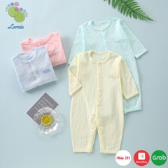 Body Cúc Giữa Dài Tay Hè Thu Mỏng Mát Cho Bé Nằm Điều Hoà 01BDD