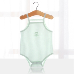 Bộ Bodysuit Yếm Hở Lưng Chất Thông Hơi Mỏng Mát Mùa Hè Cho Bé Trai Bé Gái Lamia 12BDS