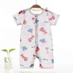 Bộ Body Đùi Cúc Giữa Mùa Hè Mỏng Mát Họa Tiết Đáng Yêu Cho Bé Sơ Sinh 24BDDU
