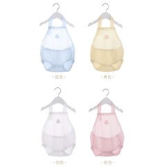 Bộ Bodysuit Yếm Hở Lưng Chất Thông Hơi Mỏng Mát Mùa Hè Cho Bé Trai Bé Gái Lamia 12BDS