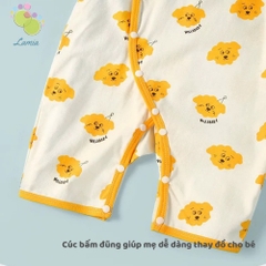 Bộ Body Đùi Cúc Giữa Vạt Chéo Mỏng Mát Cho Bé Sơ Sinh Mùa Hè  𝟐𝟗𝐁𝐃D𝐔