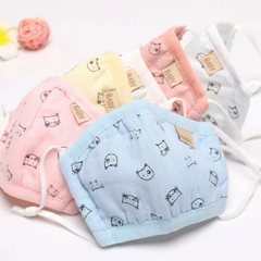 Khẩu Trang 3D 4 Lớp Chống Bụi Xuất Hàn Có Nút Chỉnh Quai Đeo Cho Bé 0-3Tuổi
