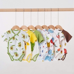 Bộ Bodysuit sát nách vải thông hơi thoáng mát mùa hè, họa tiết dễ thương cho bé trai, bé gái 𝟎𝟐𝐁𝐃𝐒