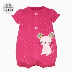 Romper xuất xịn cho bé gái từ sơ sinh đến 18 tháng cotton mỏng mát cho mùa hè