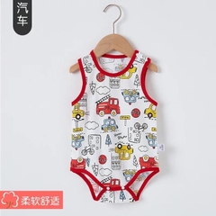 Bộ Bodysuit sát nách vải thông hơi thoáng mát mùa hè, họa tiết dễ thương cho bé trai, bé gái 𝟎𝟐𝐁𝐃𝐒
