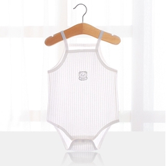 Bộ Bodysuit Yếm Hở Lưng Chất Thông Hơi Mỏng Mát Mùa Hè Cho Bé Trai Bé Gái Lamia 12BDS