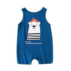 Body Gấu Hè Sát Nách Thun Cotton Mỏng Mát Hàng Quảng Châu Cao Cấp Cho Bé