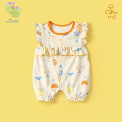 Body Đùi Hè Tiểu Thư Họa Tiết Dễ Thương Cho Bé Gái Sơ Sinh
