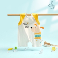 Bộ Body Đùi Sát Nách Mùa Hè Họa Tiết Đáng Yêu Cho Bé Trai, Bé Gái Sơ Sinh Lamia 30BDDU
