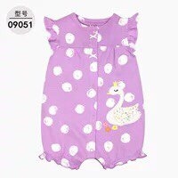 Romper xuất xịn cho bé gái từ sơ sinh đến 18 tháng cotton mỏng mát cho mùa hè