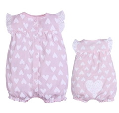 Romper xuất xịn cho bé gái từ sơ sinh đến 18 tháng cotton mỏng mát cho mùa hè