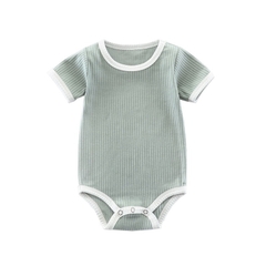 Bodysuit Có Tay Bộ Áo Liền Quần Mùa Hè Phong Cách Hàn Quốc Cho Bé Trai Bé Gái