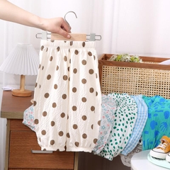 Quần Chống Muỗi Cho Bé Gái Chất Cotton Thông Hơi Mỏng Nhẹ Mặc 4 Mùa 04QD