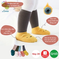 Tất len xù cao cổ 3D cực dày cho bé trai bé gái sơ sinh