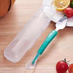 Thìa, Muỗng Nạo Nhỏ Hoa Quả Cho Bé Ăn Dặm - 1 Đầu Silicon Siêu Mềm, 1 Đầu Nạo Tích Hợp 2 Trong 1