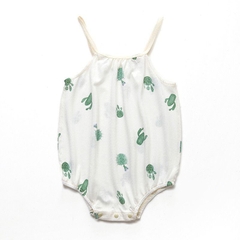 Bộ áo liền quần - Body Chíp/ Body suit hai dây Organic 100% Cotton Hữu Cơ Tự Nhiên An Toàn Cho Bé