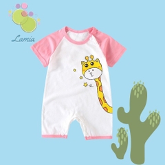 Bodysuits Body Cotton Hè Xuất Nhật Cho Bé Trai Bé Gái Sơ Sinh