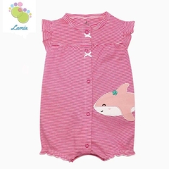 Romper xuất xịn cho bé gái từ sơ sinh đến 18 tháng cotton mỏng mát cho mùa hè
