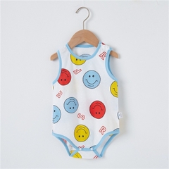 Bộ Bodysuit sát nách vải thông hơi thoáng mát mùa hè, họa tiết dễ thương cho bé trai, bé gái 𝟎𝟐𝐁𝐃𝐒