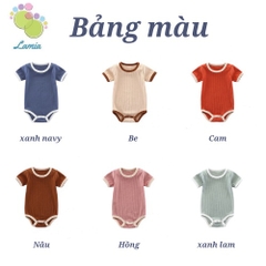 Bodysuit Có Tay Bộ Áo Liền Quần Mùa Hè Phong Cách Hàn Quốc Cho Bé Trai Bé Gái