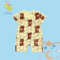 Bodysuits Body Cotton Hè Xuất Nhật Cho Bé Trai Bé Gái Sơ Sinh