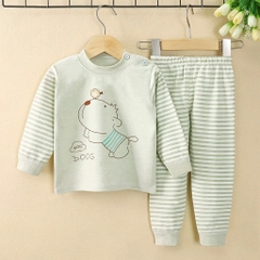 Bộ Đồ Dài Tay Thu Đông Cotton Len Cho Bé Trai Bé Gái Cao Cấp Từ 1-4 Tuổi
