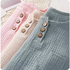 Bodysuit Đũi 3 Cúc Mỏng Mát Mùa Hè Cho Bé