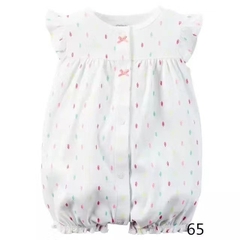 Romper xuất xịn cho bé gái từ sơ sinh đến 18 tháng cotton mỏng mát cho mùa hè