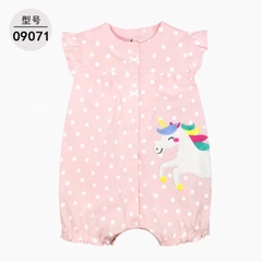 Romper xuất xịn cho bé gái từ sơ sinh đến 18 tháng cotton mỏng mát cho mùa hè