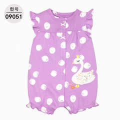 Romper xuất xịn cho bé gái từ sơ sinh đến 18 tháng cotton mỏng mát cho mùa hè